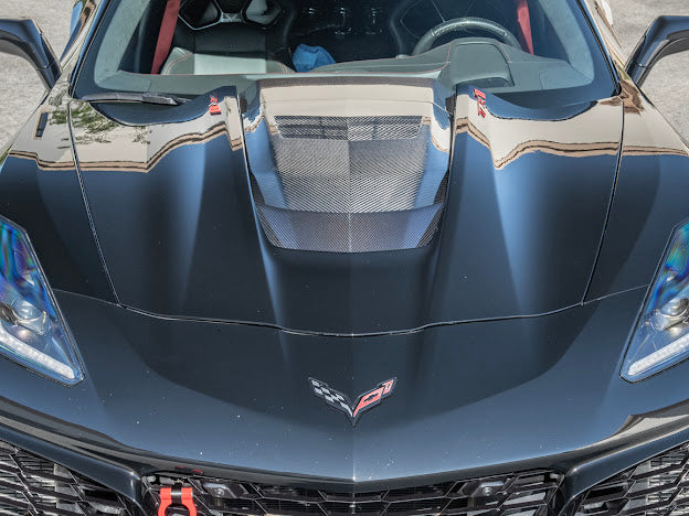 2019 CHEVROLET CORVETTE C7 ZR1 CARBON FIBER HOOD VENT COWL LOUVER